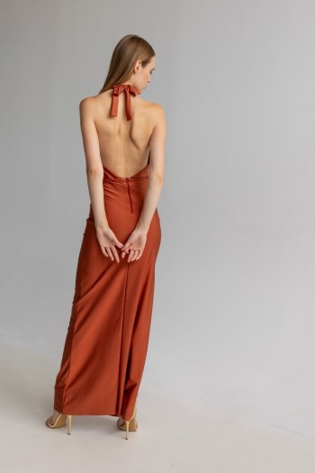 BODYCON MAXI DRESS WITH OPEN BACK