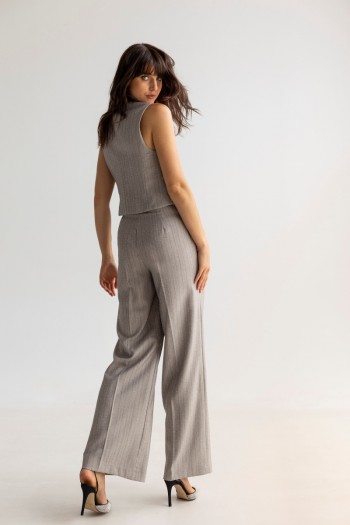  WIDE LEG TROUSERS WITH RHINESTONES