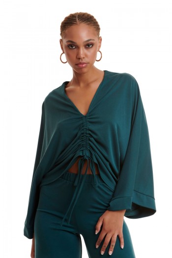 BLOUSE WITH RUCHED FRONT
